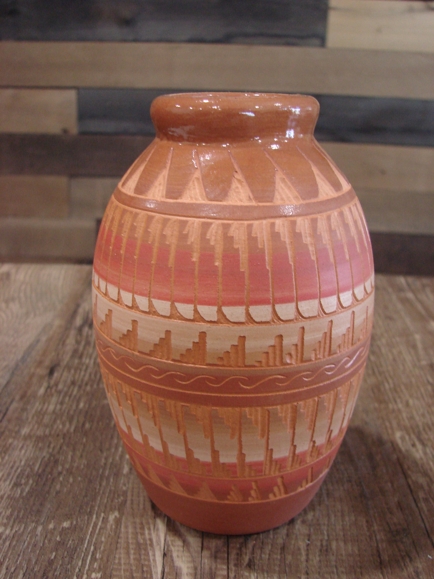 Native American Hand Etched & Hand Painted Pottery - Gilmore