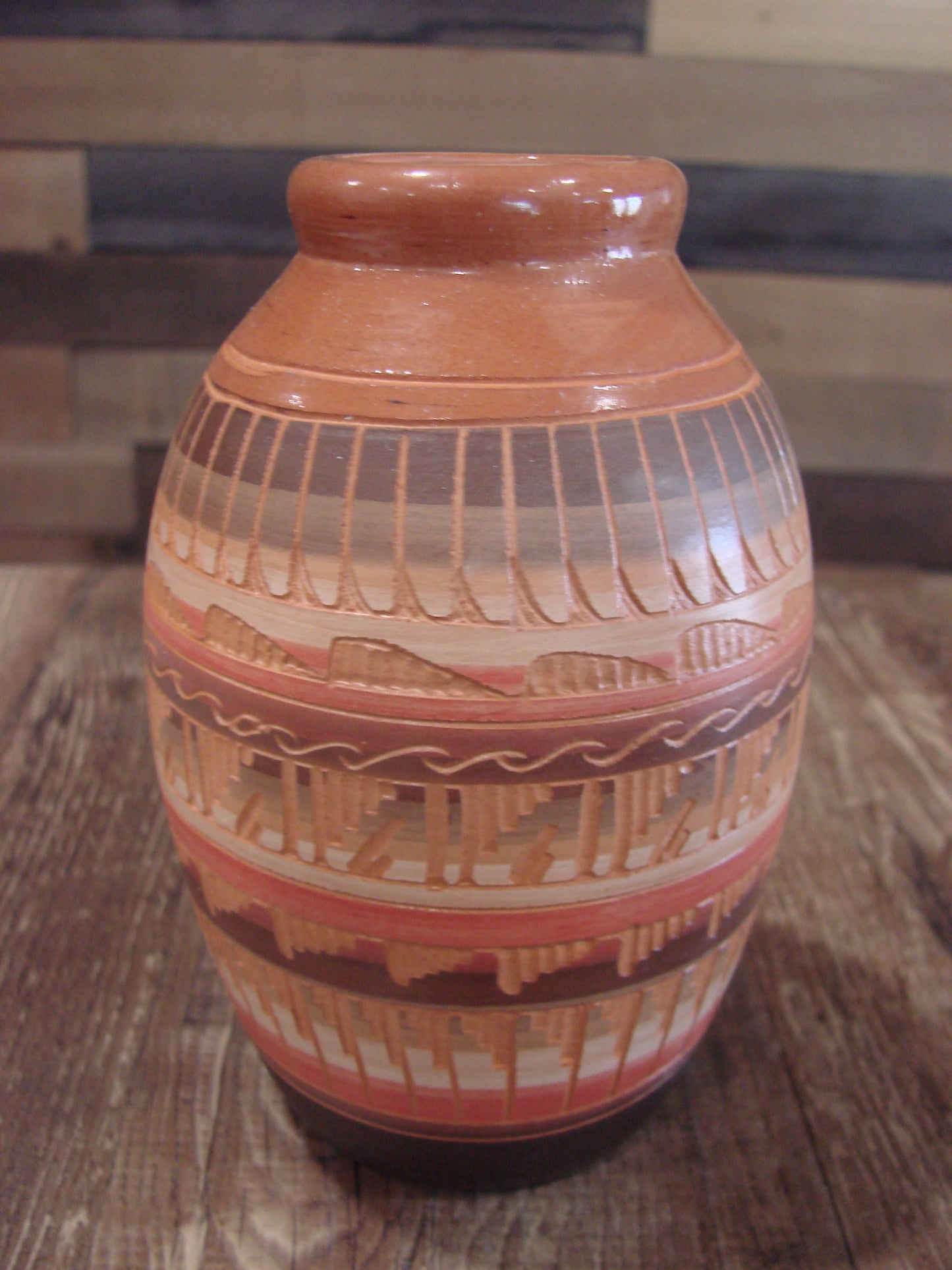 Native American Hand Etched & Hand Painted Pottery - Gilmore