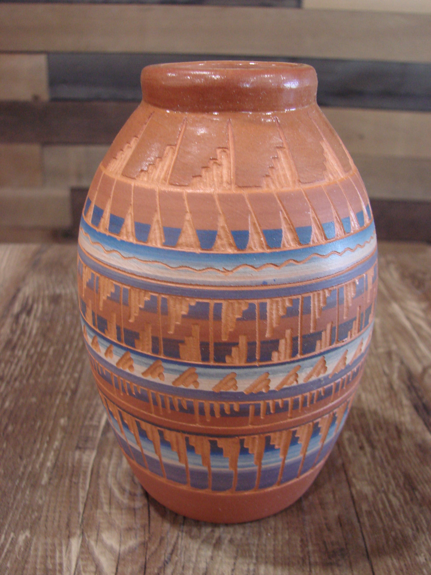 Native American Hand Etched & Hand Painted Pottery - Gilmore