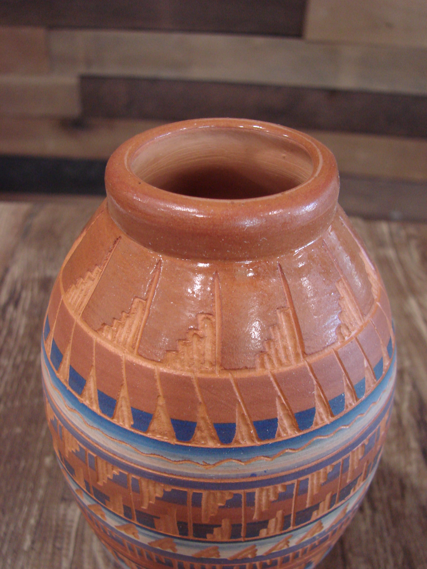 Native American Hand Etched & Hand Painted Pottery - Gilmore