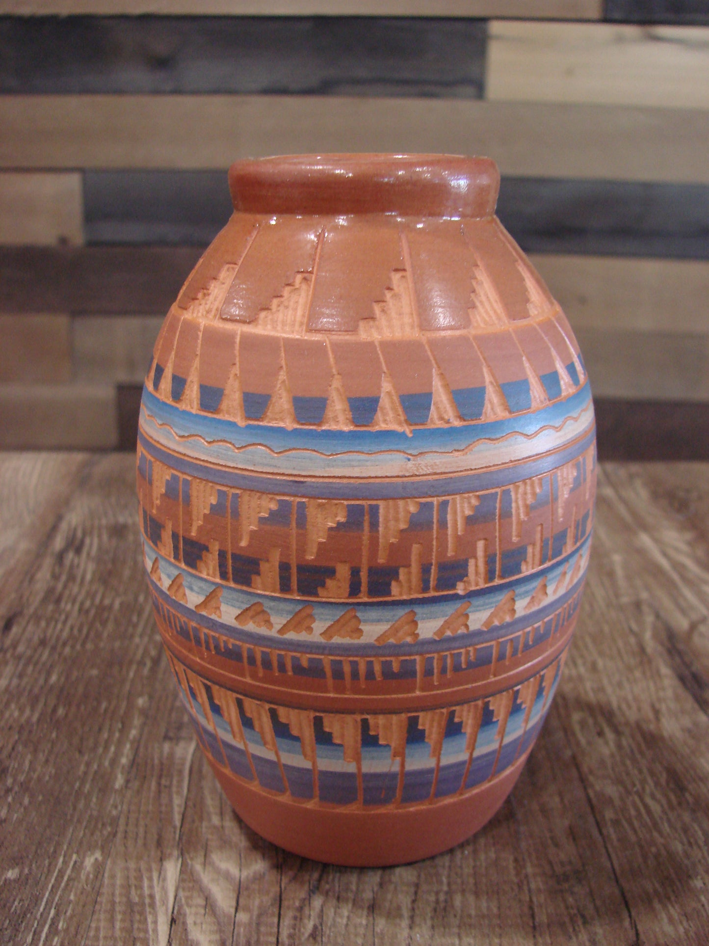Native American Hand Etched & Hand Painted Pottery - Gilmore