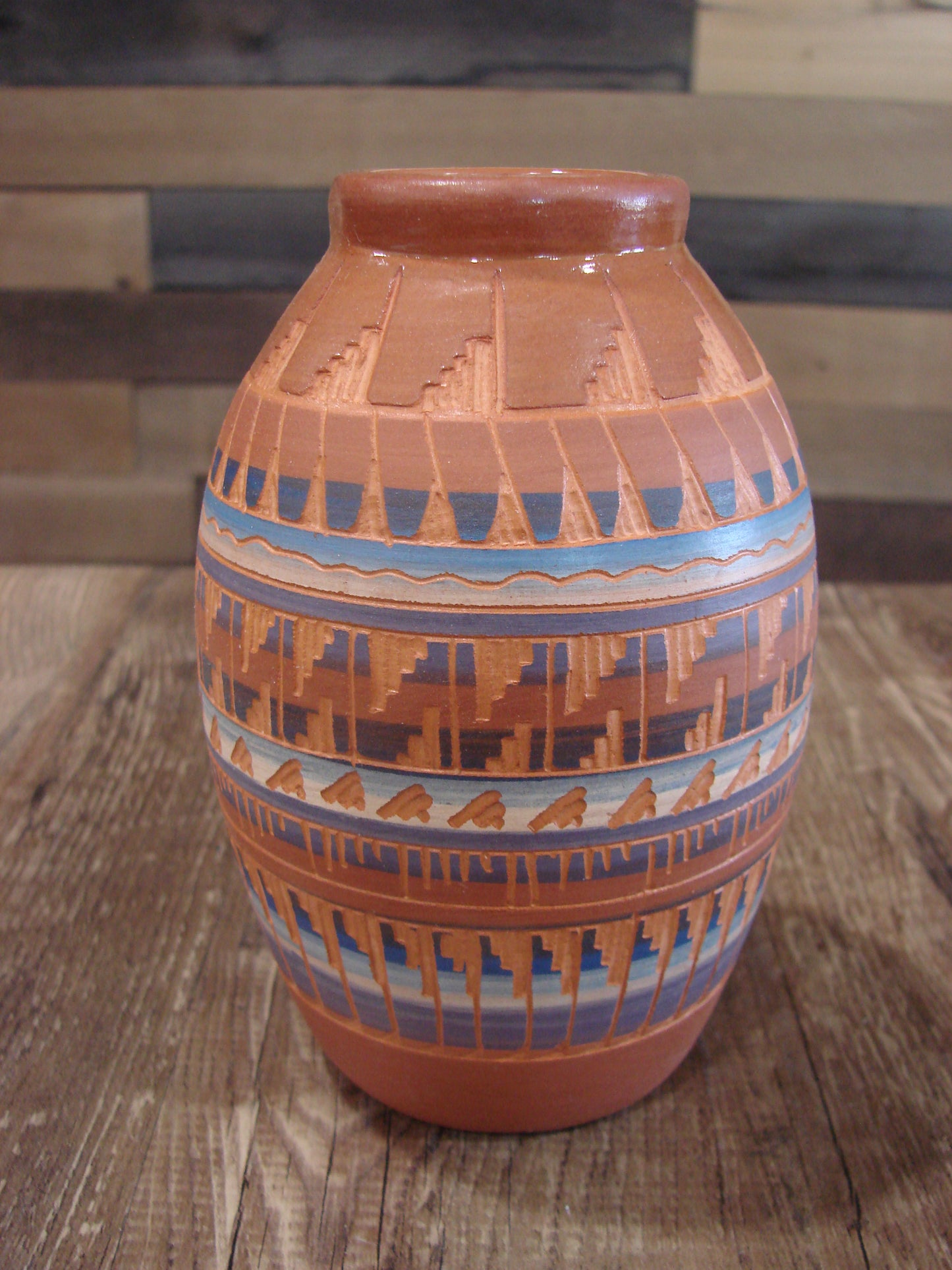 Native American Hand Etched & Hand Painted Pottery - Gilmore