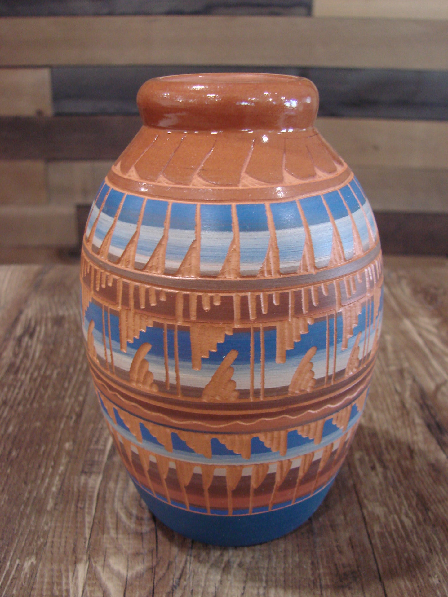 Native American Hand Etched & Hand Painted Pottery - Gilmore