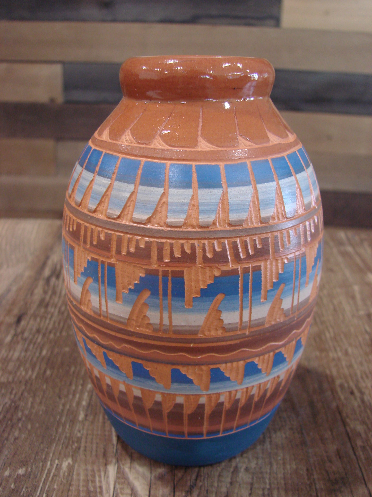 Native American Hand Etched & Hand Painted Pottery - Gilmore