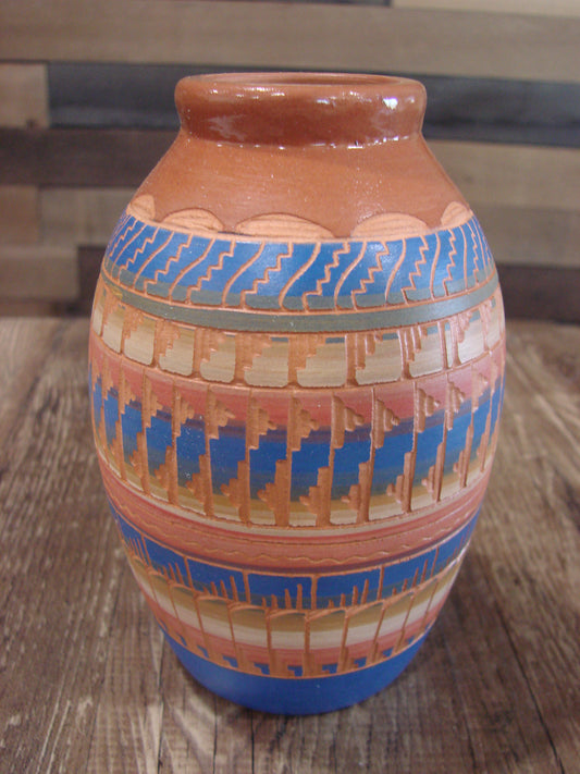 Native American Hand Etched & Hand Painted Pottery - Gilmore