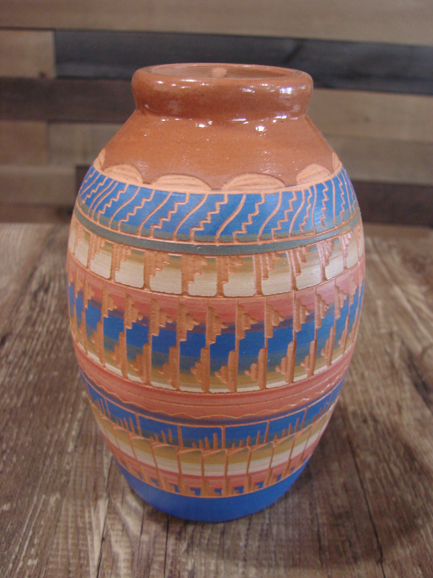 Native American Hand Etched & Hand Painted Pottery - Gilmore