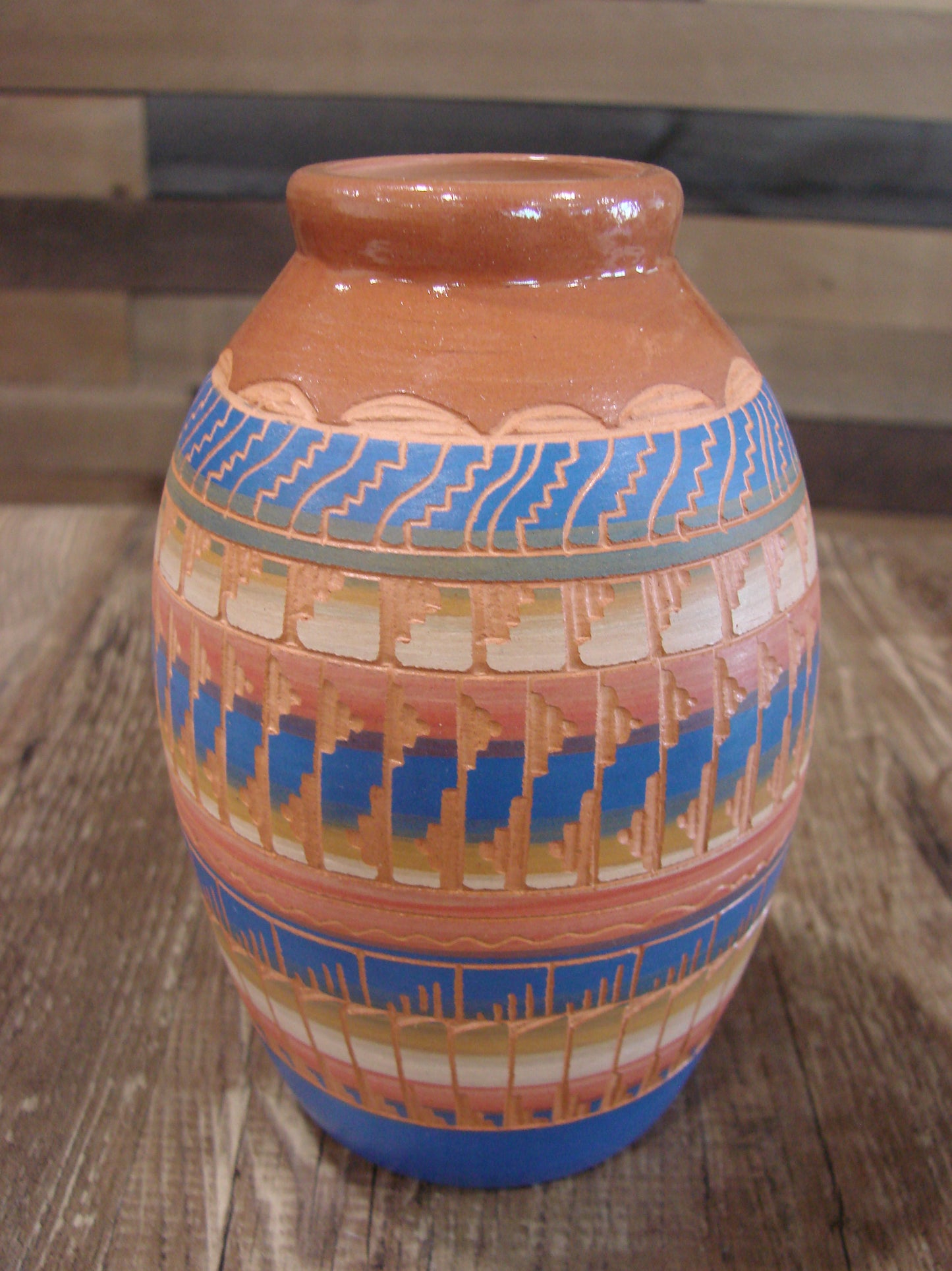 Native American Hand Etched & Hand Painted Pottery - Gilmore