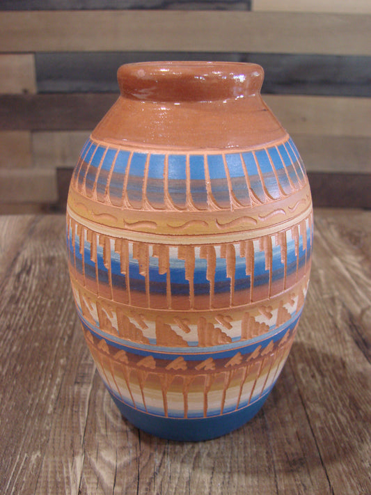 Native American Hand Etched & Hand Painted Pottery - Gilmore