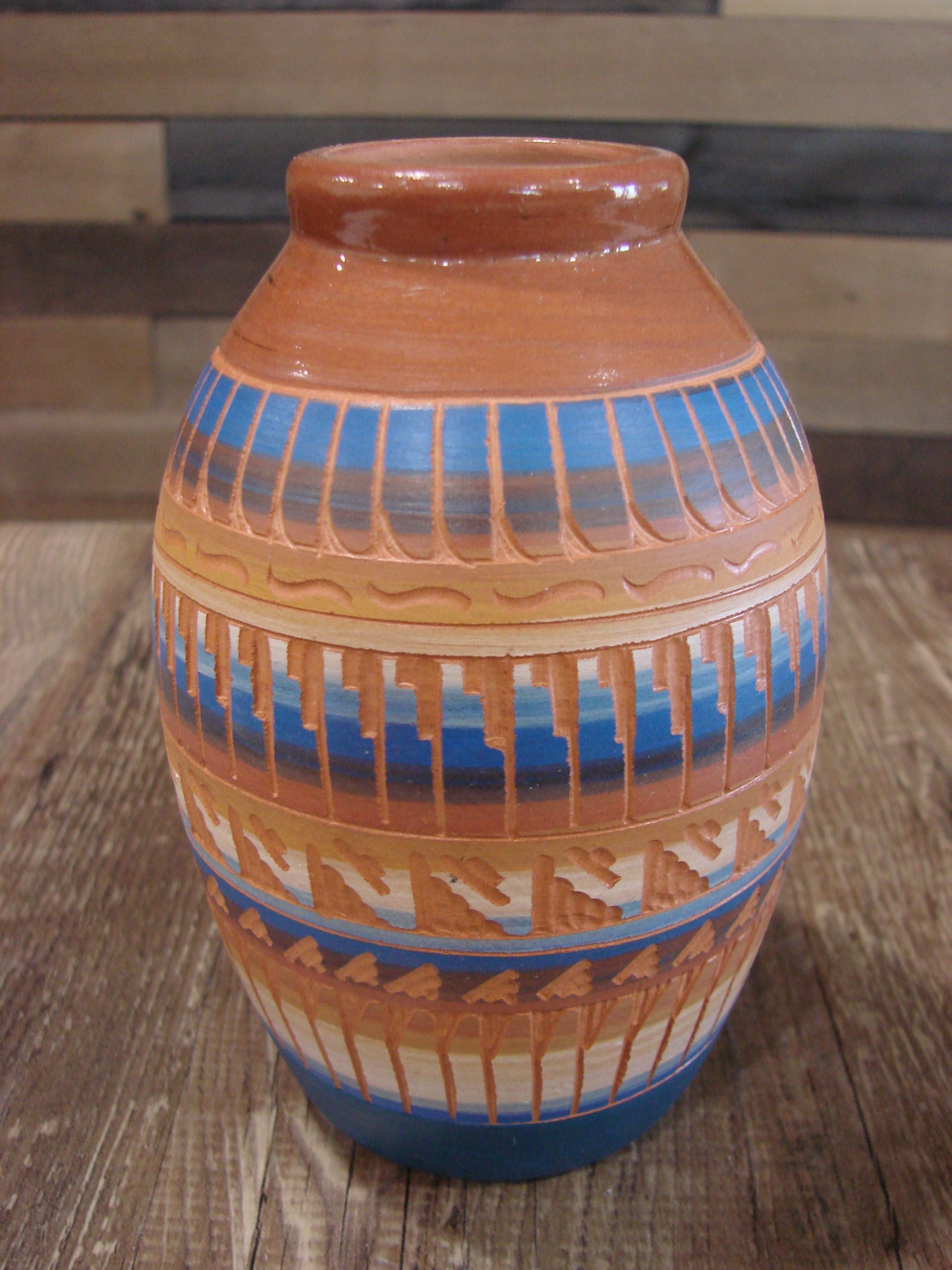 Native American Hand Etched & Hand Painted Pottery - Gilmore