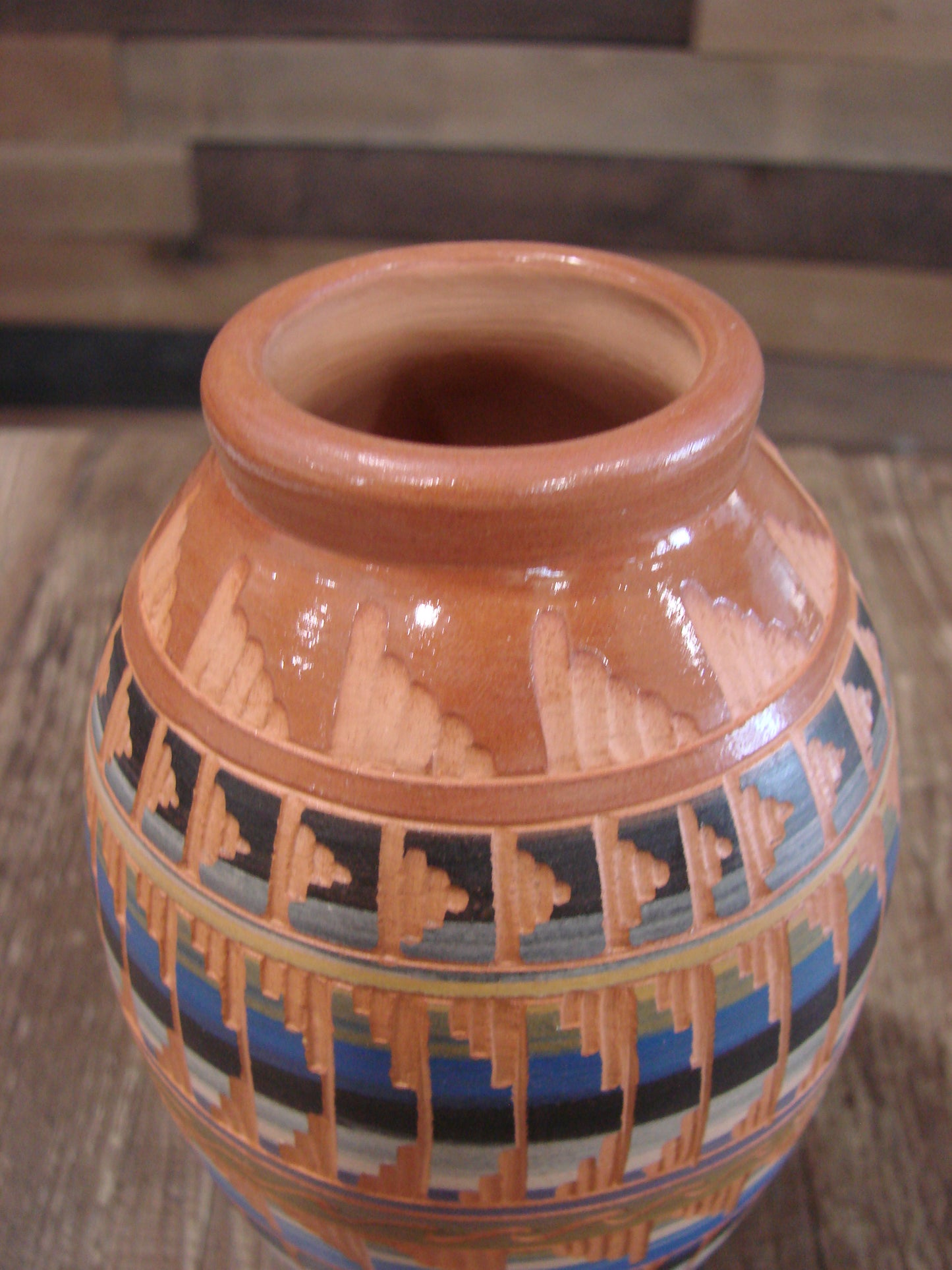 Native American Hand Etched & Hand Painted Pottery - Gilmore