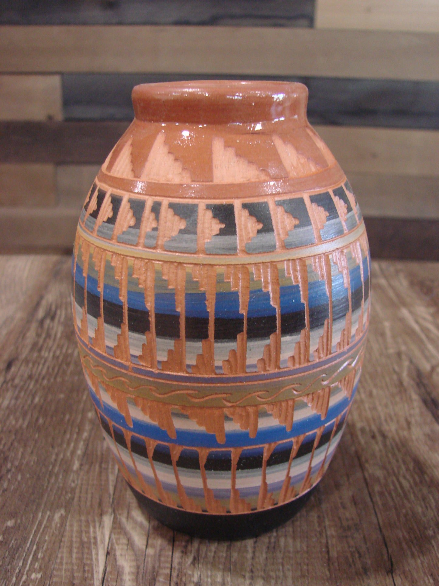 Native American Hand Etched & Hand Painted Pottery - Gilmore