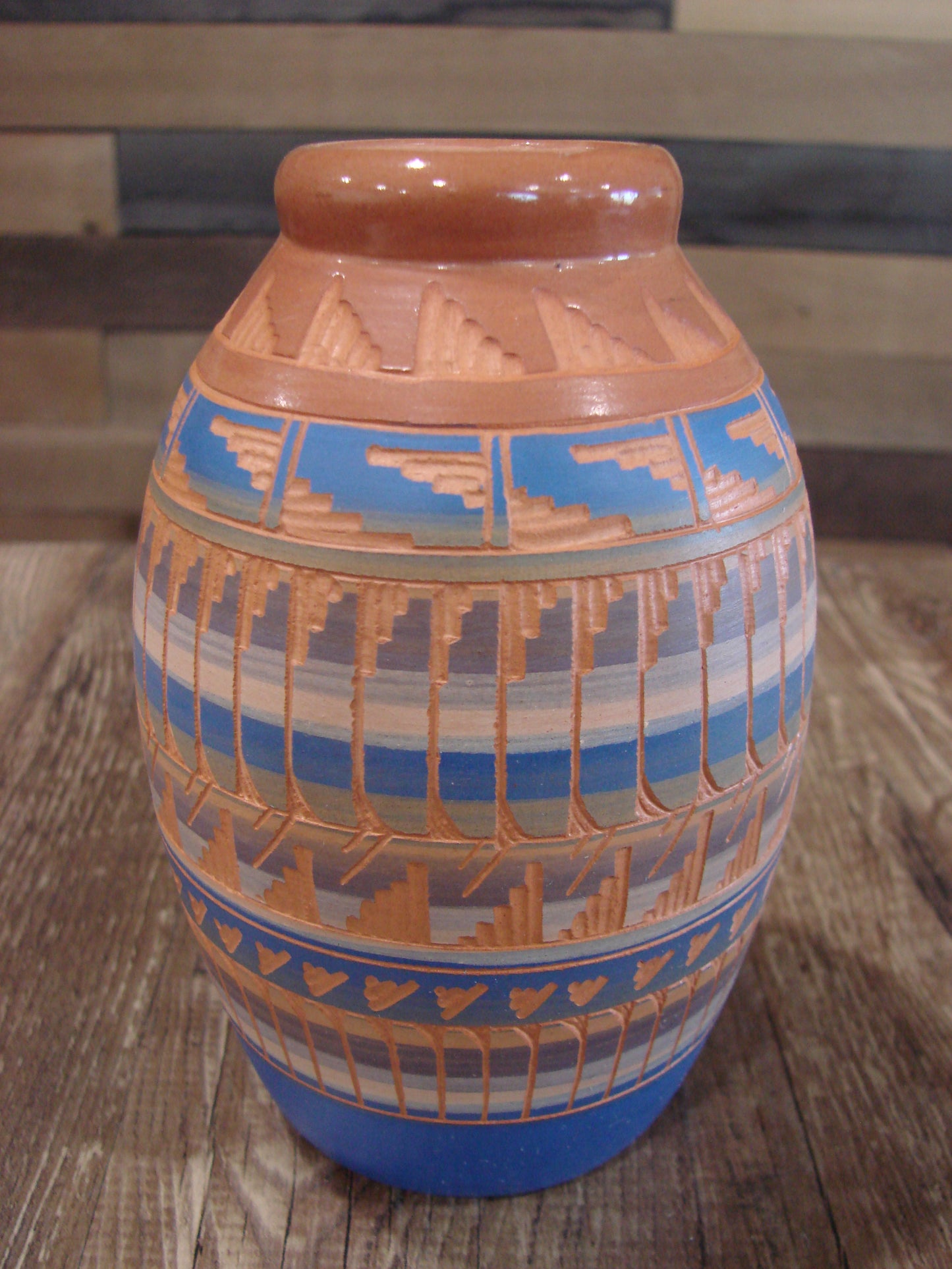 Native American Hand Etched & Hand Painted Pottery - Gilmore