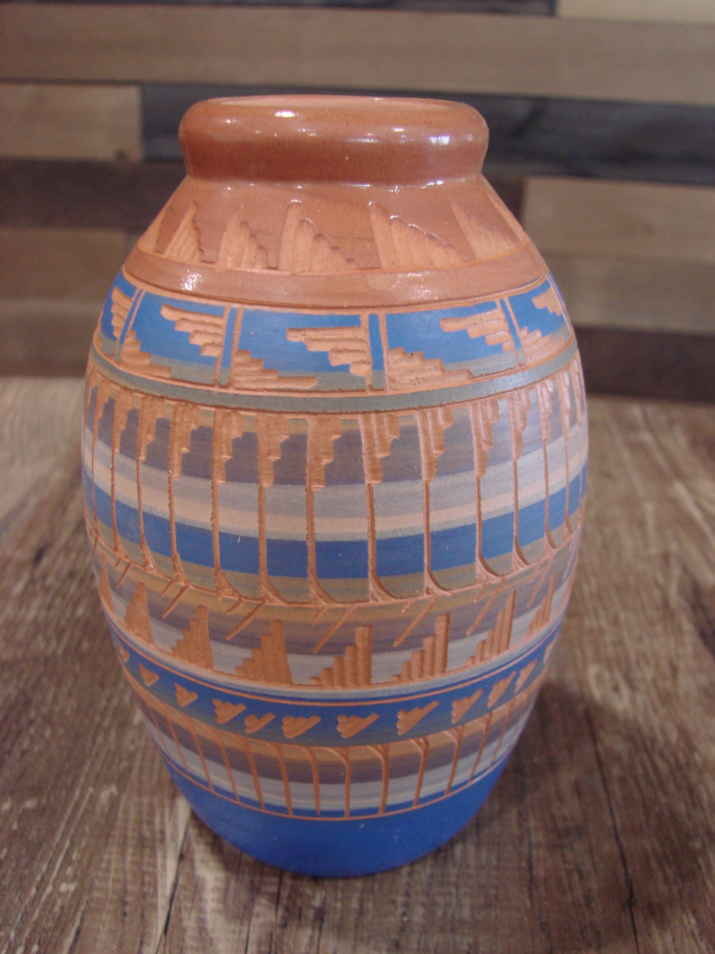 Native American Hand Etched & Hand Painted Pottery - Gilmore