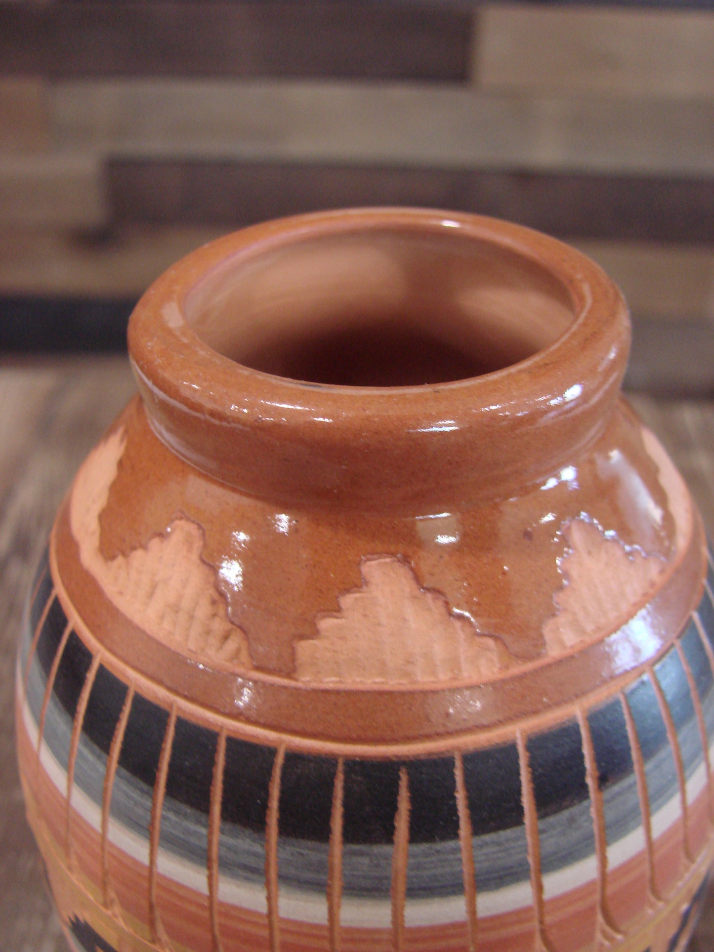 Native American Hand Etched & Hand Painted Pottery - Gilmore