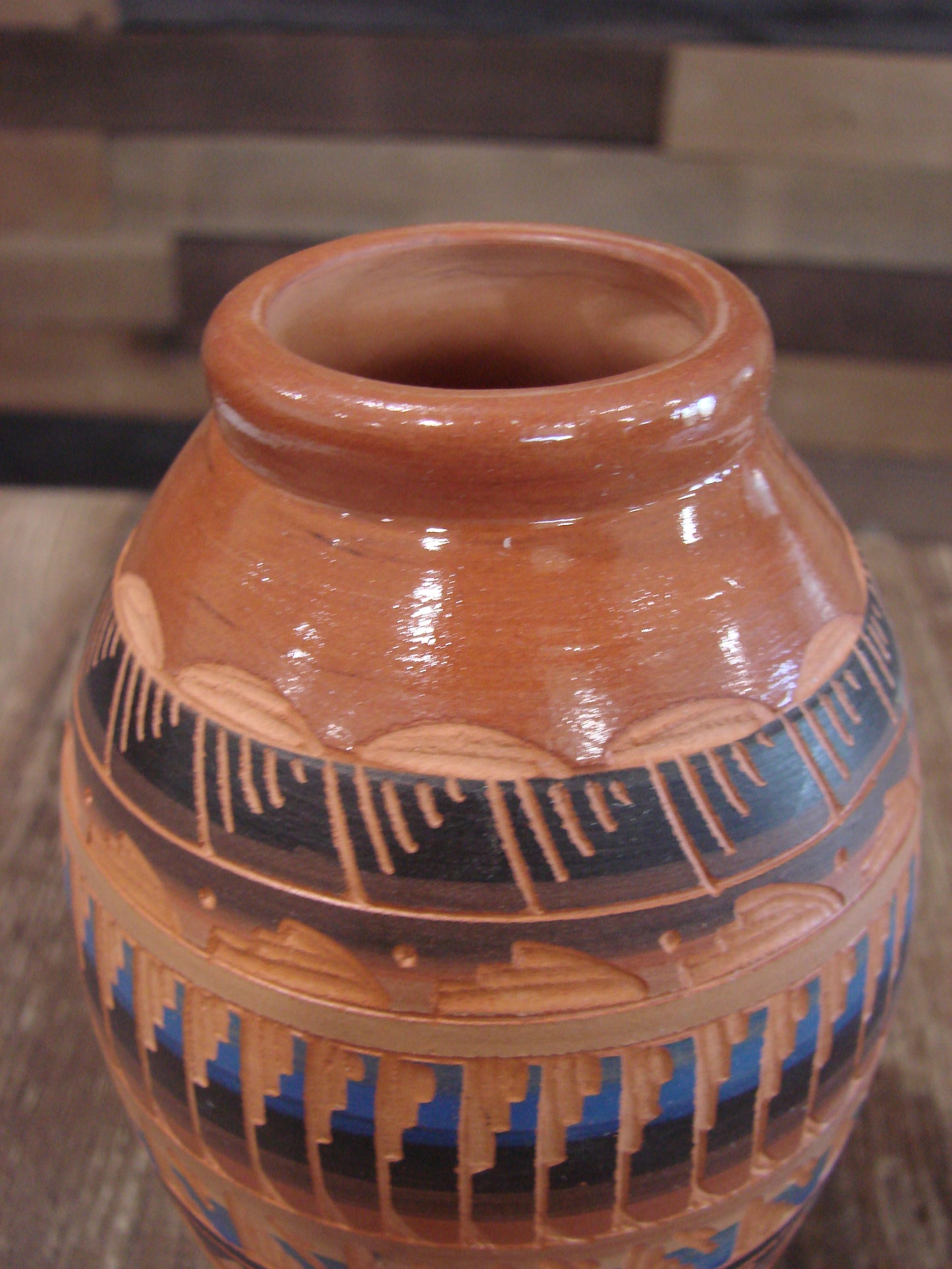 Native American Hand Etched & Hand Painted Pottery - Gilmore