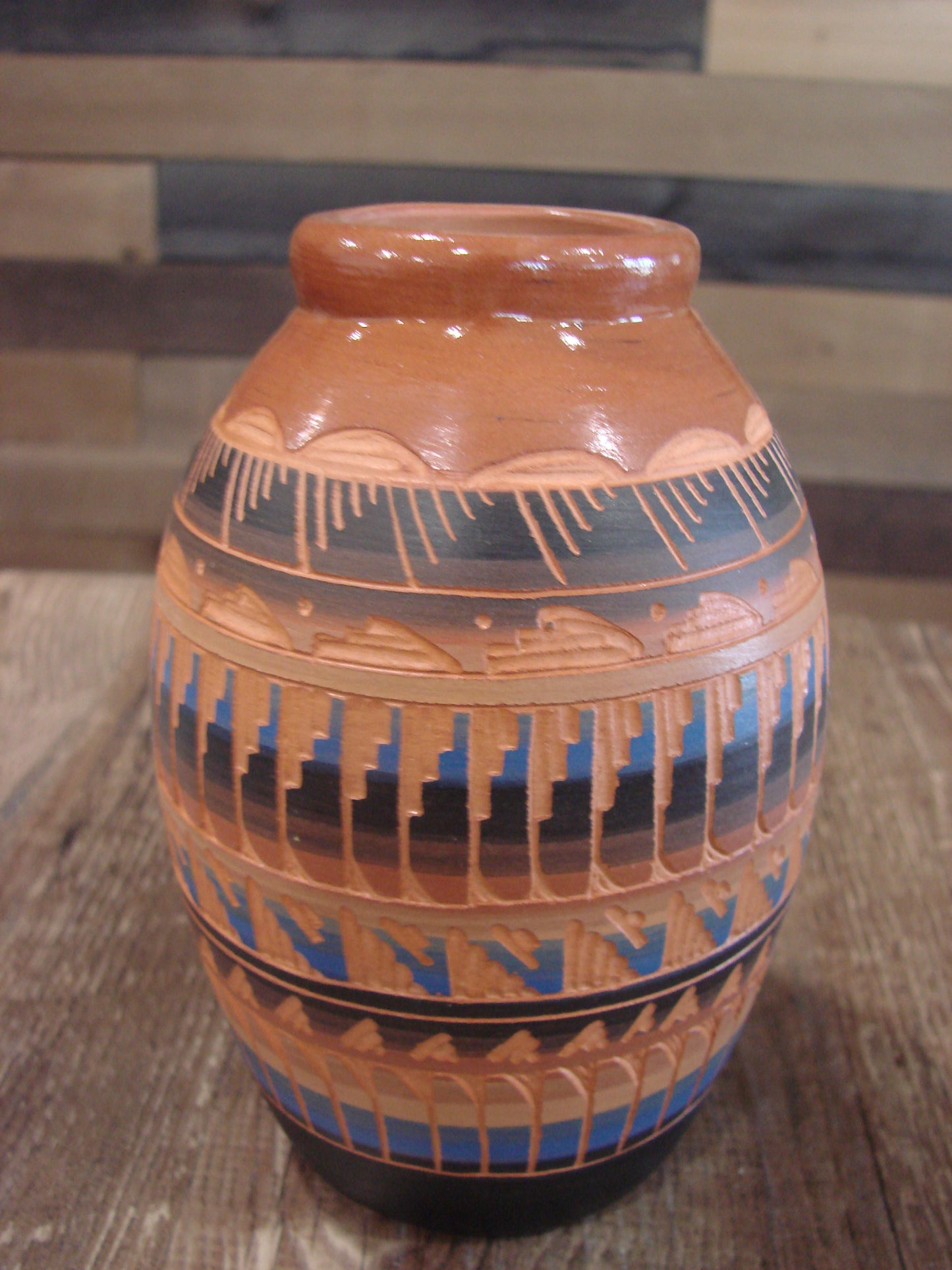 Native American Hand Etched & Hand Painted Pottery - Gilmore