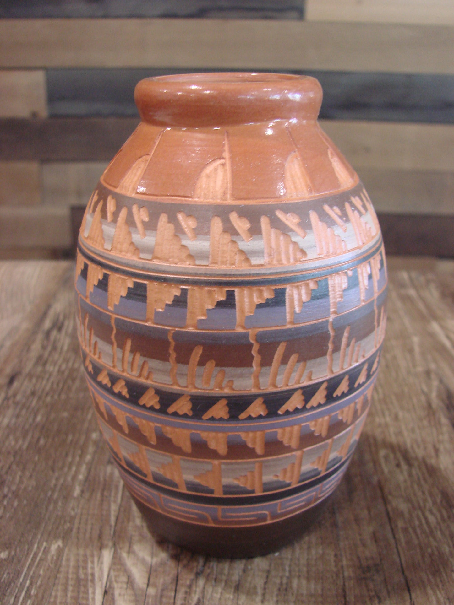 Native American Hand Etched & Hand Painted Pottery - Gilmore