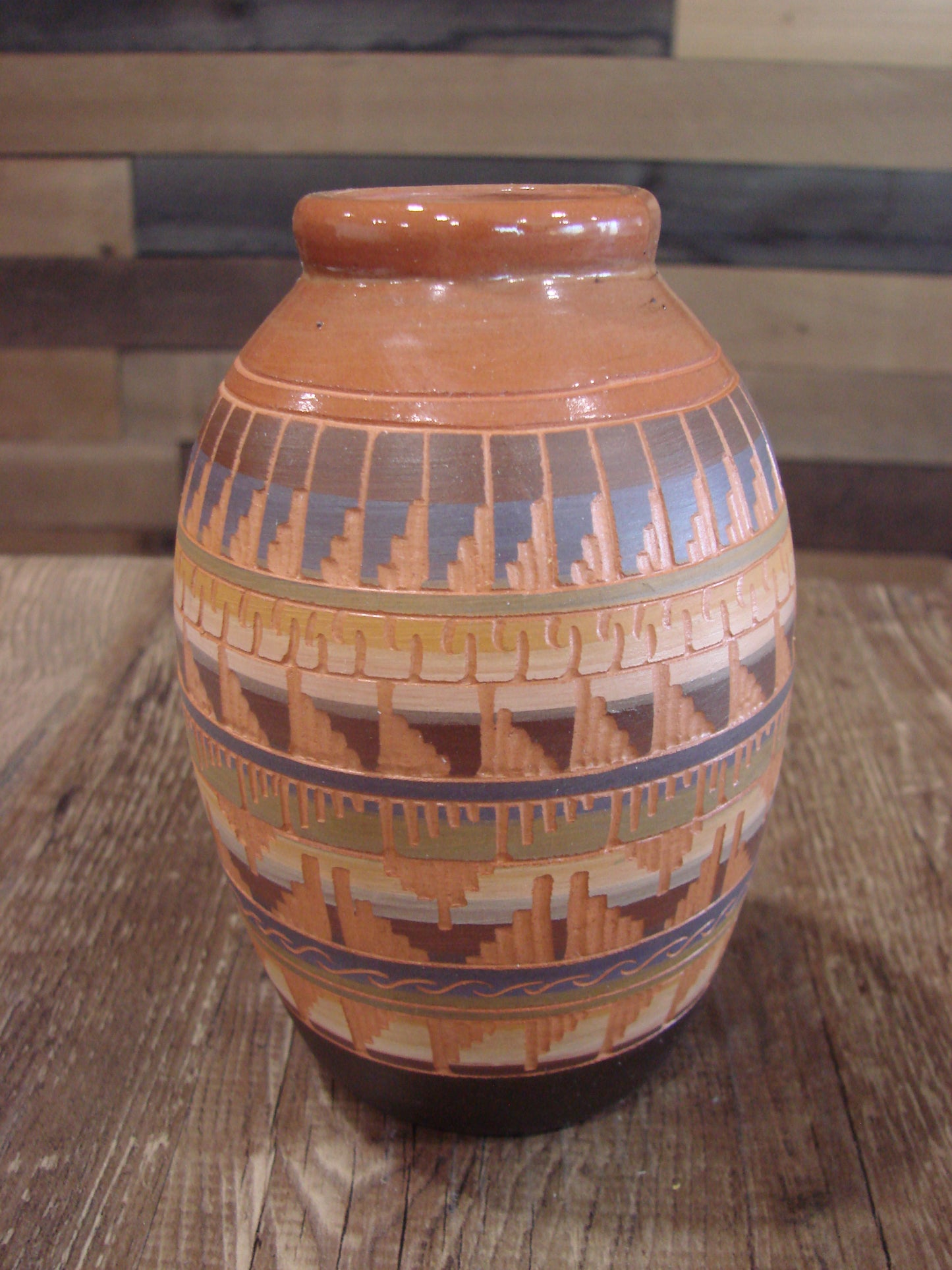 Native American Hand Etched & Hand Painted Pottery - Gilmore