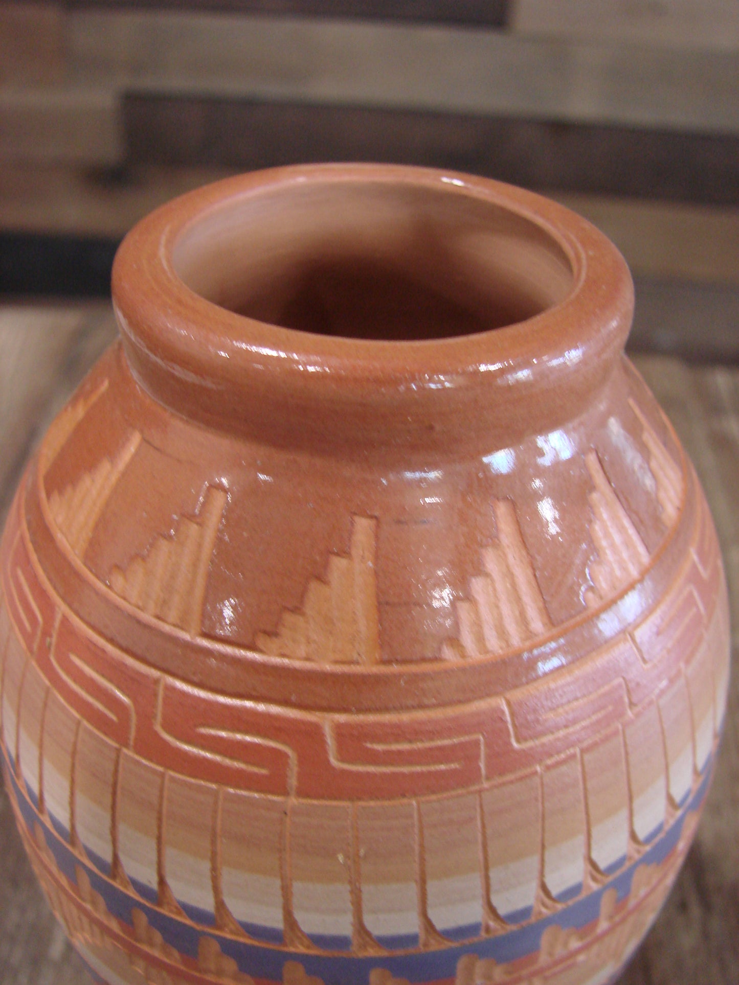 Native American Hand Etched & Hand Painted Pottery - Gilmore