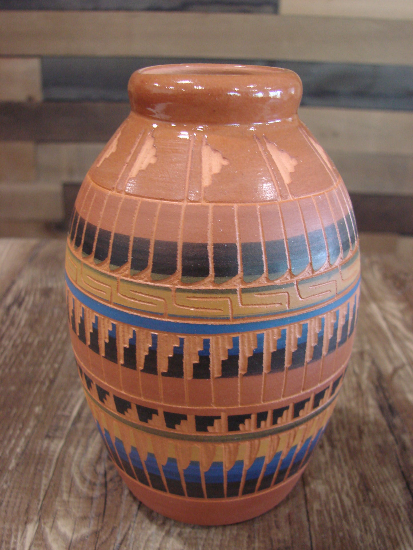 Native American Hand Etched & Hand Painted Pottery - Gilmore