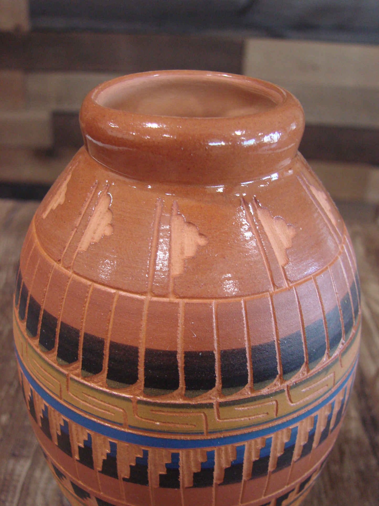 Native American Hand Etched & Hand Painted Pottery - Gilmore