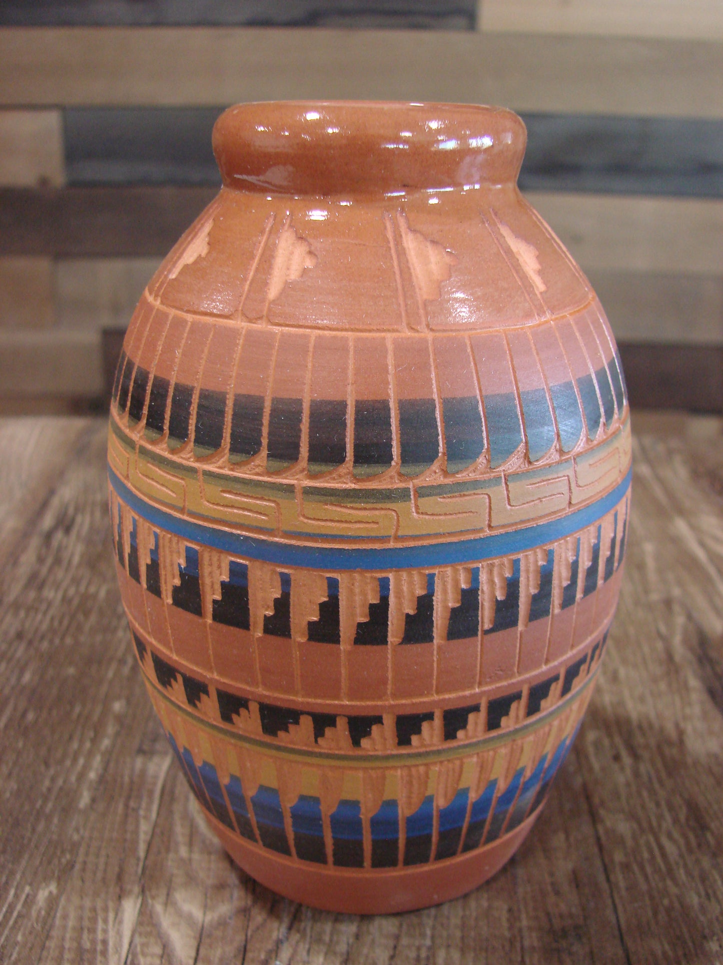 Native American Hand Etched & Hand Painted Pottery - Gilmore