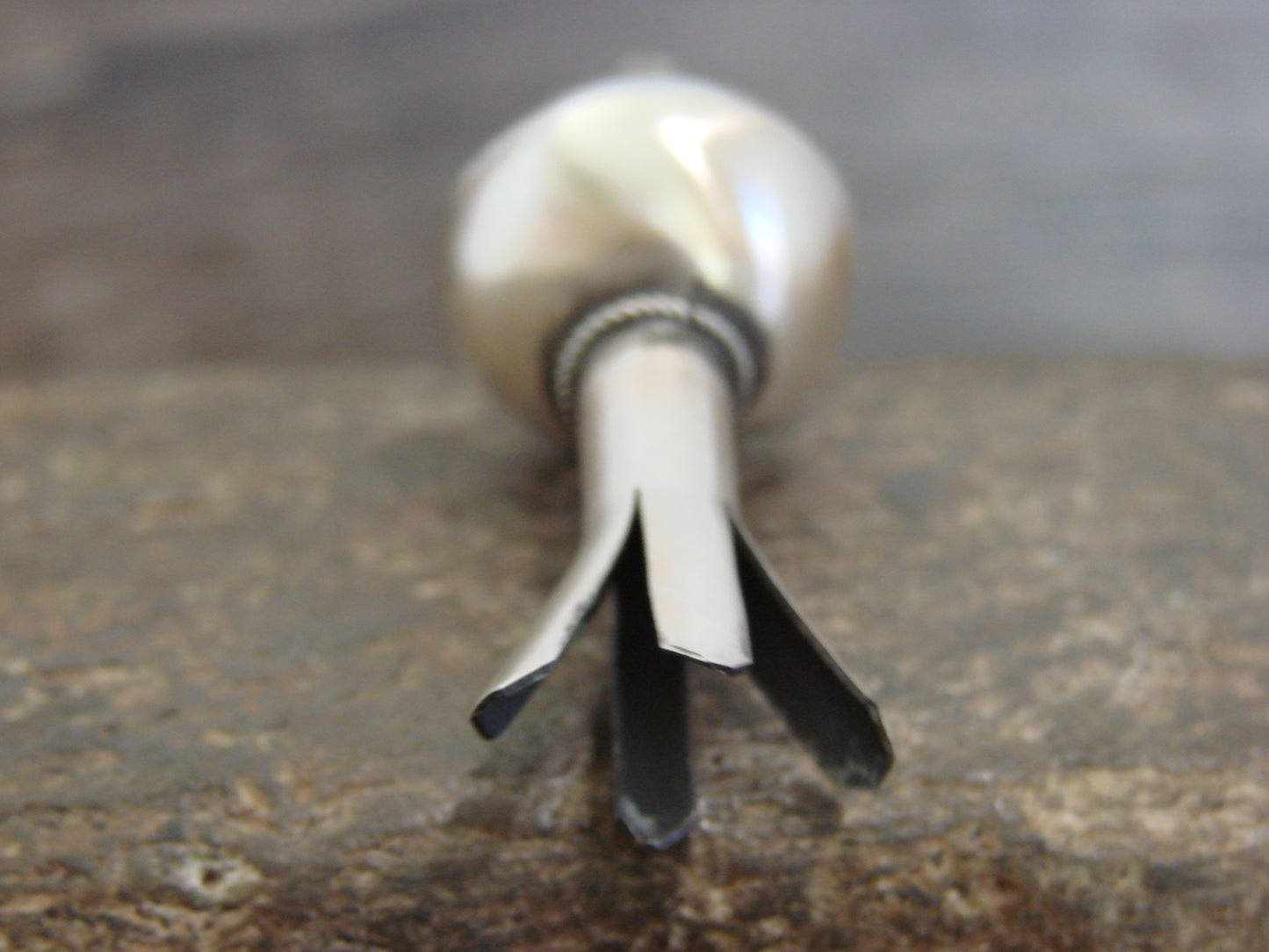 Native American Sterling Silver Squash Blossom Pendant Signed Smith