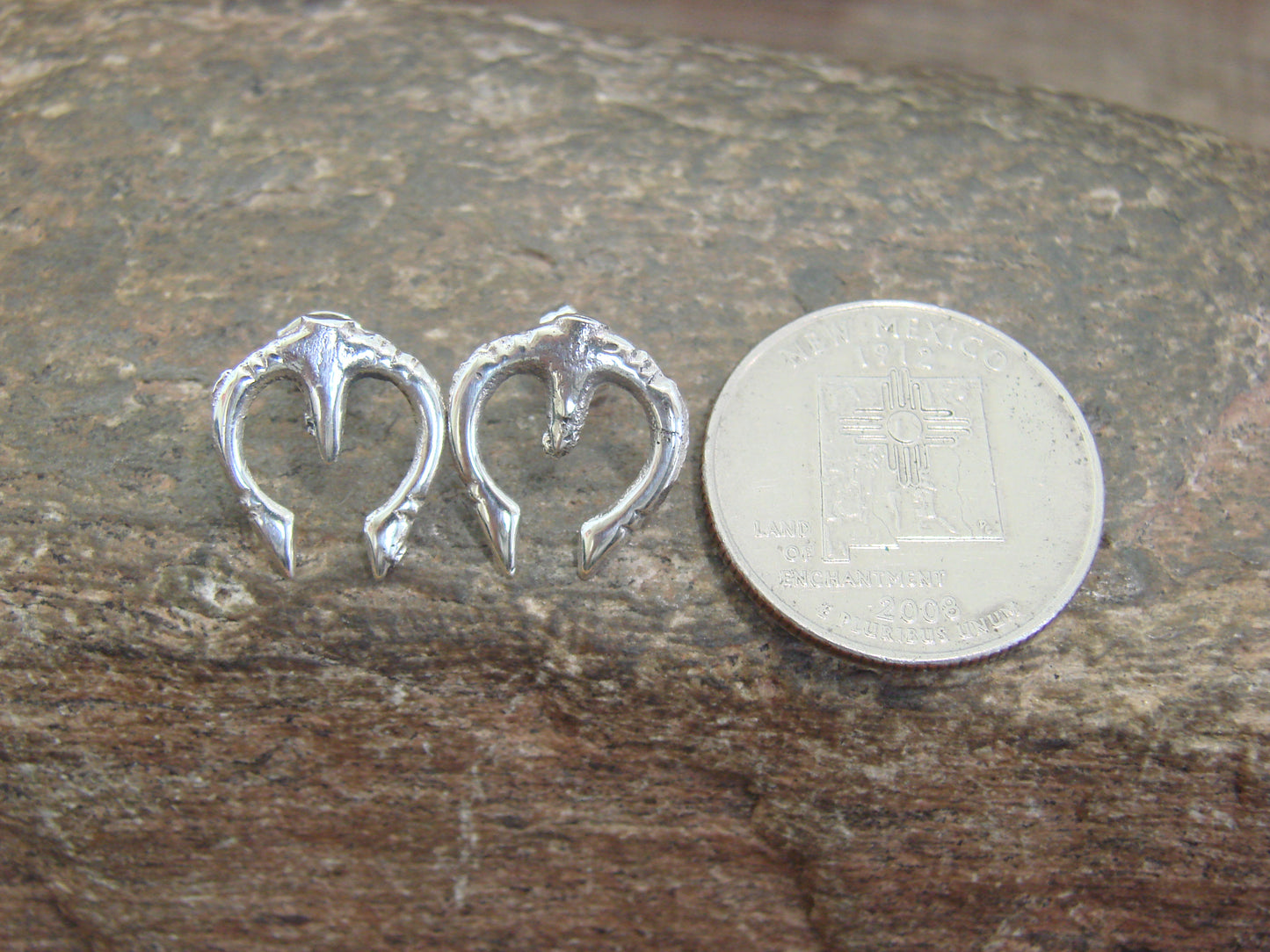 Native American Sterling Silver Naja Post Earrings - Bitsie