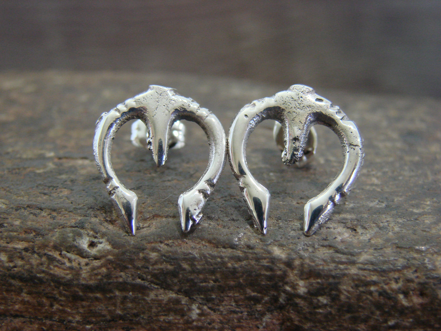 Native American Sterling Silver Naja Post Earrings - Bitsie