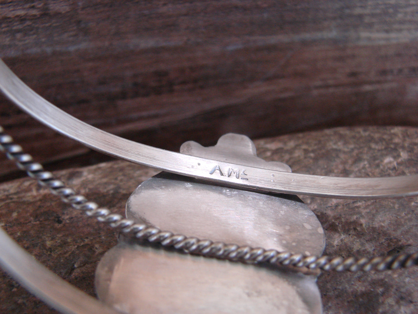 Native American Sterling Silver & Turquoise Bracelet by McCray