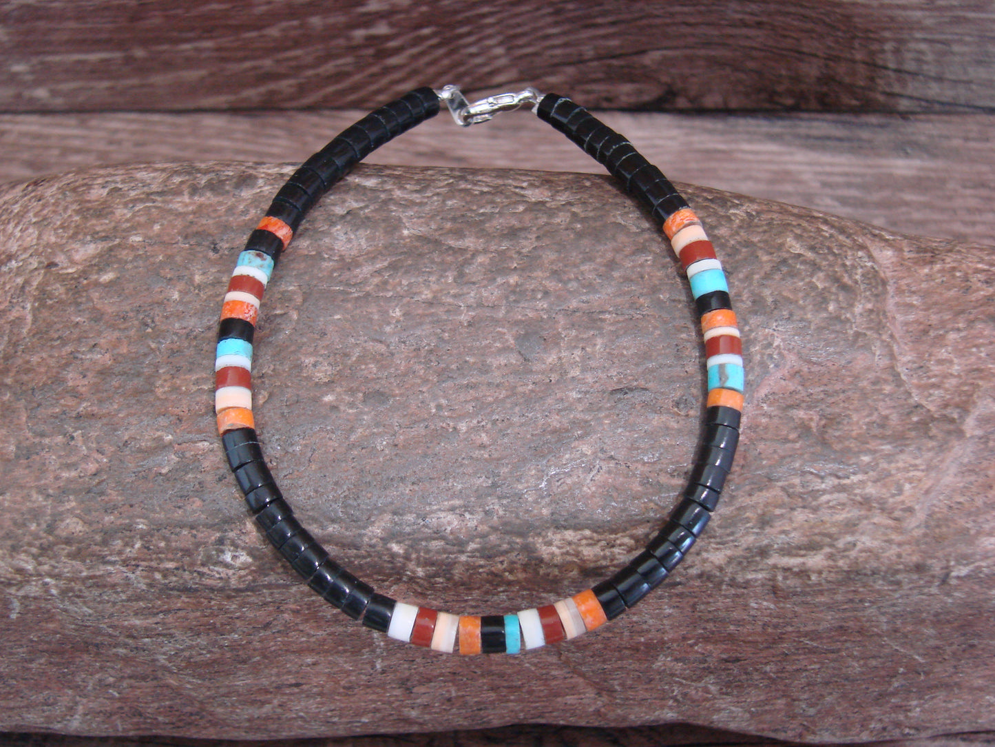 Native American Onyx Heishi Bracelet by Calabaza