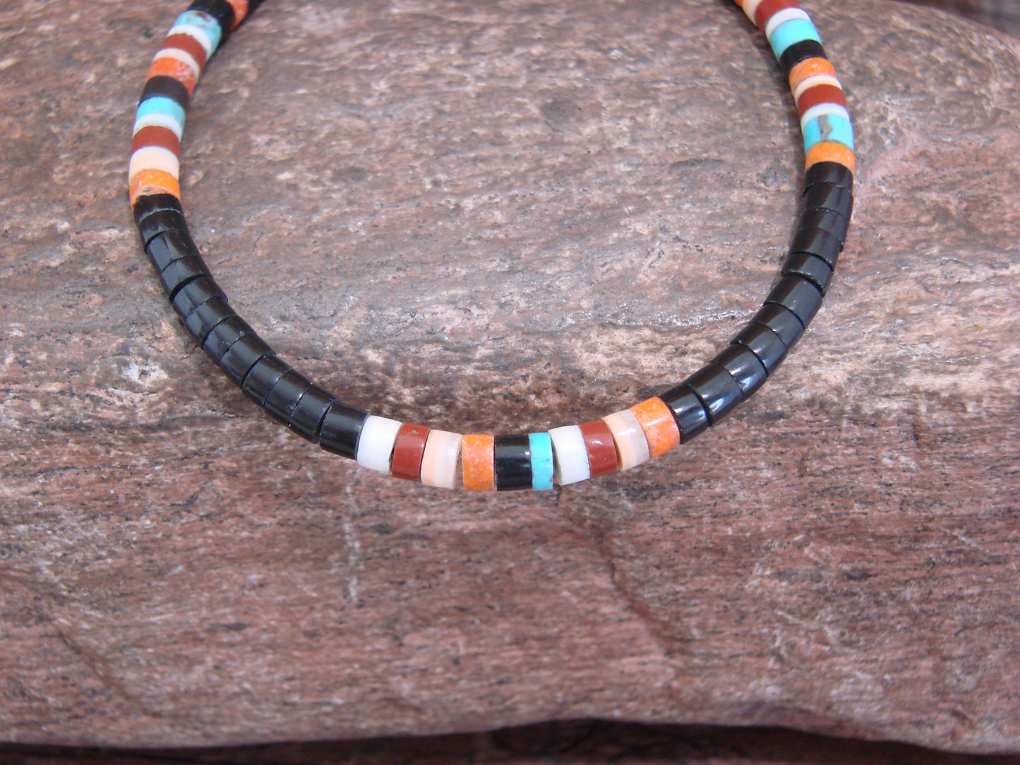 Native American Onyx Heishi Bracelet by Calabaza