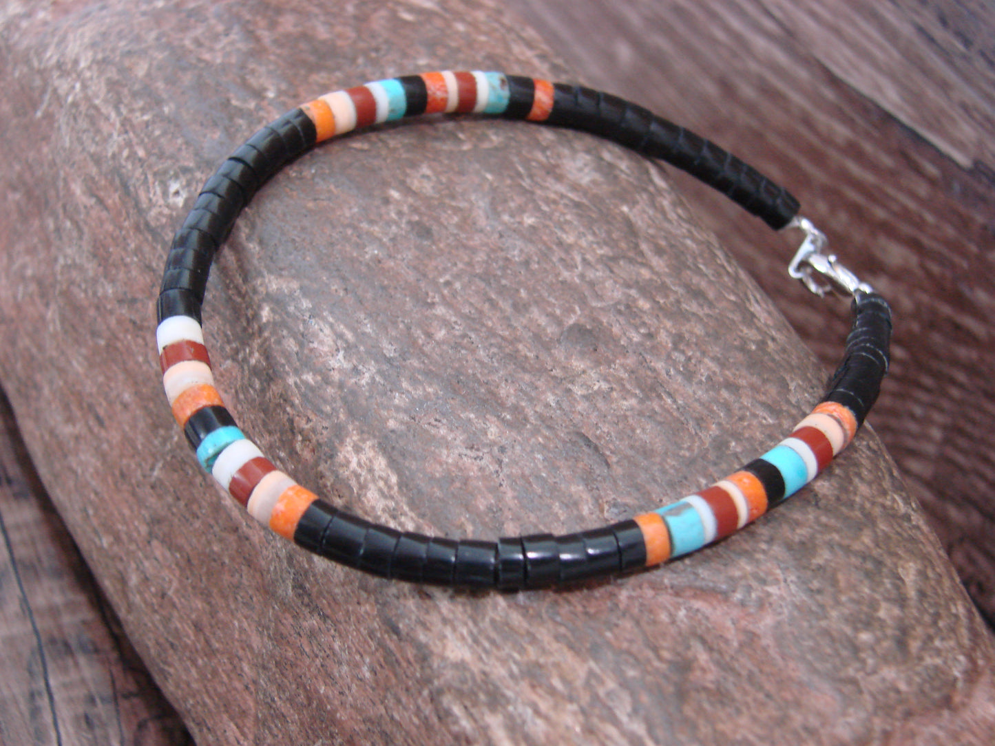 Native American Onyx Heishi Bracelet by Calabaza