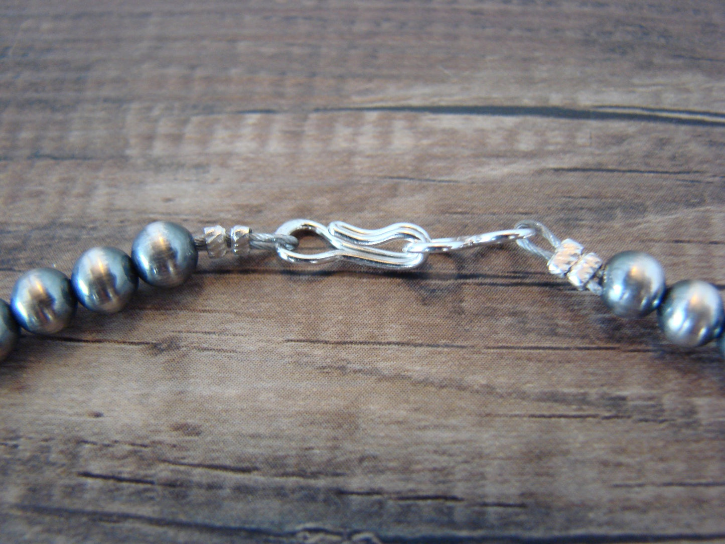 Native American Hand Strung Round Navajo Pearl 18" Necklace by I. John