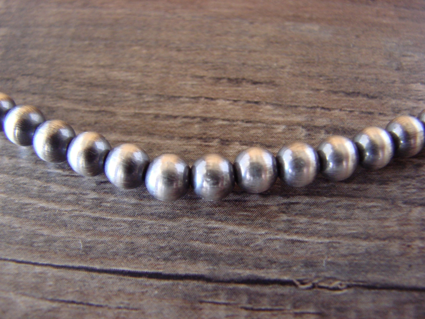 Native American Hand Strung 22" Round Navajo Pearl Necklace -  I. John