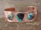 Native American Jewelry Copper Turquoise Bracelet by Bobby Cleveland