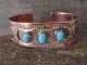 Native American Jewelry Copper Turquoise Bracelet by Bobby Cleveland