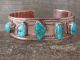 Native American Jewelry Copper Turquoise Bracelet by Bobby Cleveland