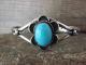 Navajo Indian Nickel Silver Turquoise Bracelet by Phoebe Tolta