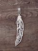 Navajo Sterling Silver Feather Pendant - T&R Singer