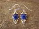 Native American Sterling Silver Lapis Dangle Earrings - Betone