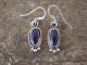 Native American Sterling Silver Lapis Dangle Earrings - Betone