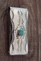 Navajo Indian Jewelry Turquoise Money Clip! Sterling Silver Mens - V. Long