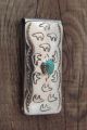 Navajo Indian Jewelry Turquoise Money Clip! Sterling Silver Mens - V. Long