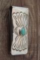 Navajo Indian Jewelry Turquoise Money Clip! Sterling Silver Mens - V. Long