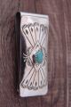 Navajo Indian Jewelry Turquoise Money Clip! Sterling Silver Mens - V. Long