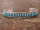 Zuni Indian Sterling Silver Turquoise Row Bracelet - Keith Leekity