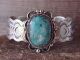 Navajo Indian Nickel Silver Turquoise Bracelet by Bobby Cleveland