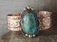 Native American Navajo Copper Turquoise Bracelet by Bobby Cleveland