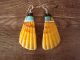 Santo Domingo Sterling Silver Spiny Oyster Shell Dangle Earrings - Calabaza